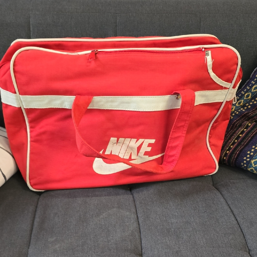 Nike Red and White Sports Bag